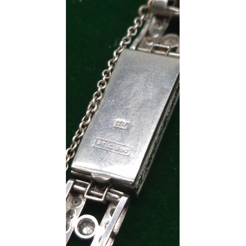 5 - Vintage 1920's Art Deco inspired Platinum and diamond ladies cocktail watch. Approx 1ct diamonds- ro... 