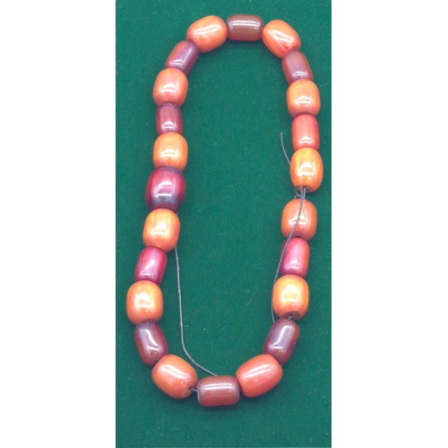 18 - Vintage Amber graduating bead necklace. [134grams]