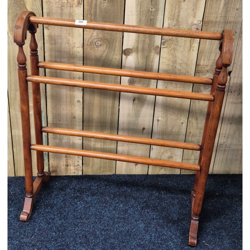 388 - Antique mahogany clothes horse. [83x70cm]