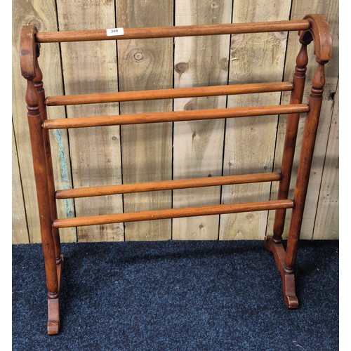 388 - Antique mahogany clothes horse. [83x70cm]