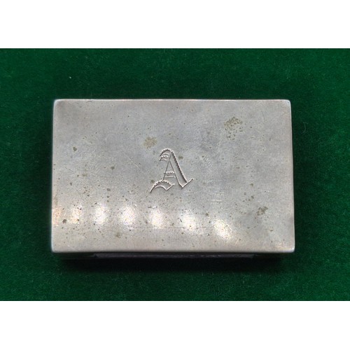 44 - 800 grade silver match box holder [44.15grams] [2x6x4cm]