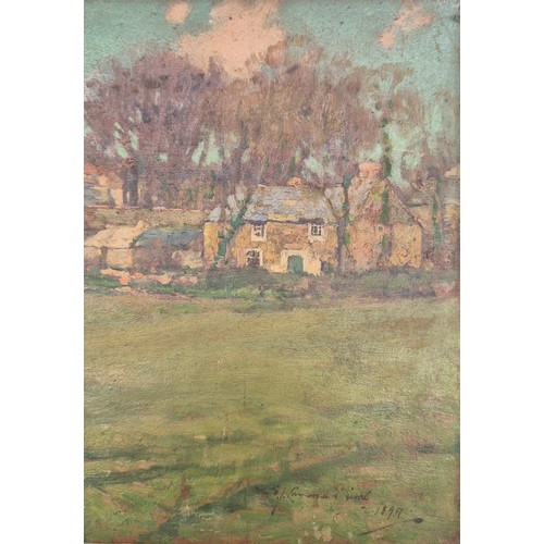 491 - Samuel John Lamorna Birch, R.A., R.W.S. (1869-1955)
Late 19th century oil painting on wooden panel. ... 
