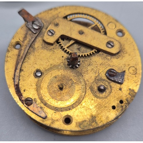 88 - Cased Pocket Barometer and various pocket watch parts.