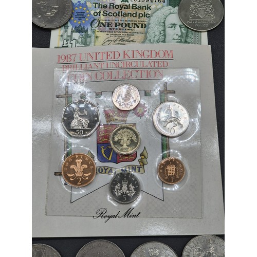 83 - A Collection of British Crown coins and German 1923 Blood Order Blut Orden Munchen medal- Stamped 14... 