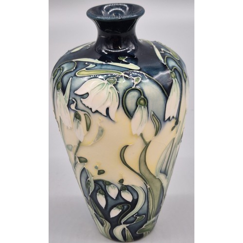 85 - Moorcroft Nivalis pattern vase. [15.5cm high]