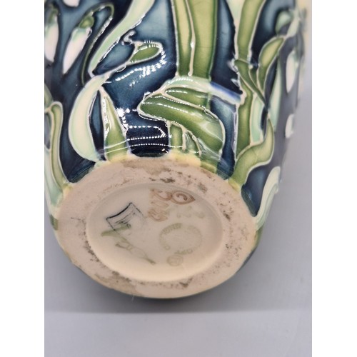 85 - Moorcroft Nivalis pattern vase. [15.5cm high]