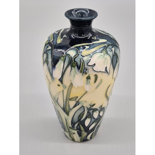 85 - Moorcroft Nivalis pattern vase. [15.5cm high]