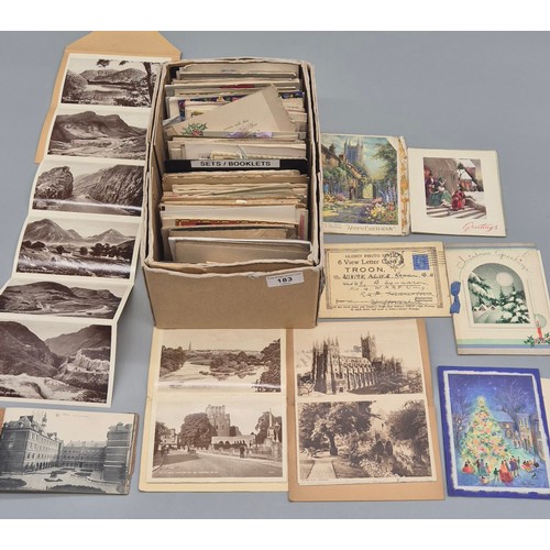 183 - A Collection of Mixed Antique & Vintage Greeting cards & Booklets/ Lettering