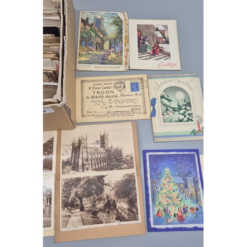 183 - A Collection of Mixed Antique & Vintage Greeting cards & Booklets/ Lettering