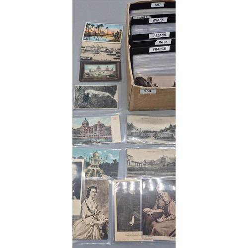 235 - A Collection of Vintage & Antique Country & Art Postcards; France, India, Ireland Wales, Egypt & Art... 