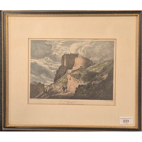 233 - C1820's framed coloured engraving titled 