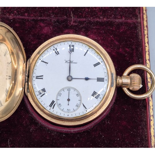 40 - Antique Gold Plated pocket watch presented to Colour. Sergt. J. McIntyre F.Coy 1st V.B.A. & S Highla... 