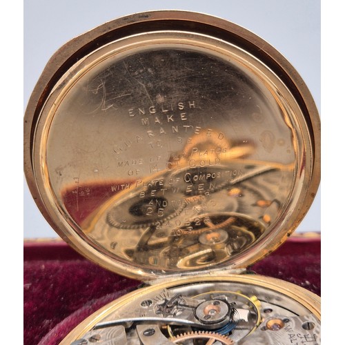 40 - Antique Gold Plated pocket watch presented to Colour. Sergt. J. McIntyre F.Coy 1st V.B.A. & S Highla... 