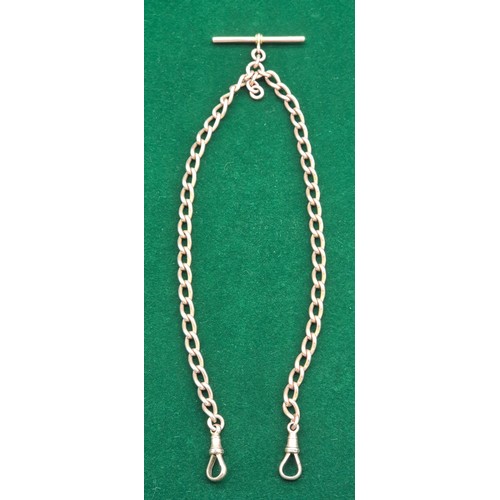 56 - Antique 9ct rose gold Albert Chain. 38cm length. 37.91grams.