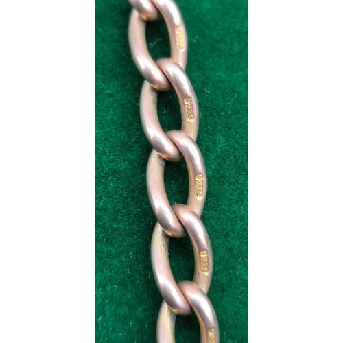 56 - Antique 9ct rose gold Albert Chain. 38cm length. 37.91grams.