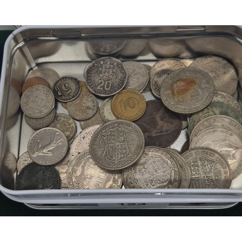 124 - A Collection of mixed antique and vintage coins; George V Silver coins, 1819 George IIII Silver coin... 