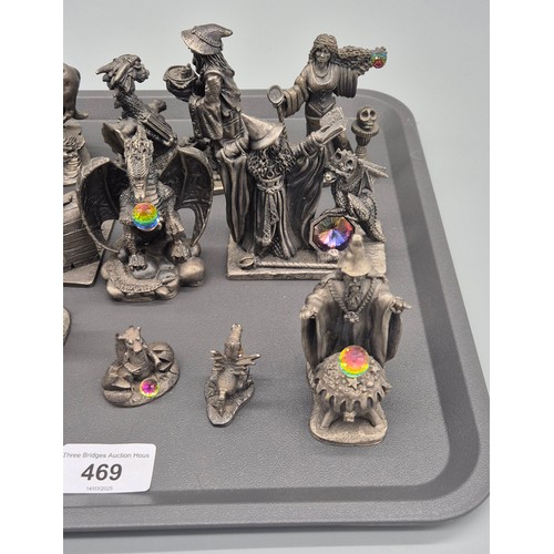 469 - A Collection of Mark Locker Myth & Legend Style pewter Figures