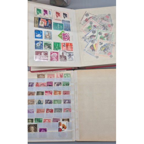 354 - A Collection of Stamp Albums with stamps & Loose Stamps together with Marvel Comics ; Hulk Marvel co... 