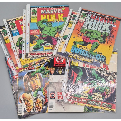 354 - A Collection of Stamp Albums with stamps & Loose Stamps together with Marvel Comics ; Hulk Marvel co... 