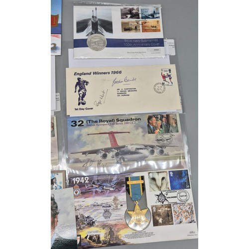 101 - A Collection of Various First day covers & coins items; The Royal squadron, Euro 2002 coin set, Roya... 