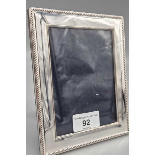 92 - Silver 925 Photo Frame makers Robert Carr Limited. 16.5x13cm