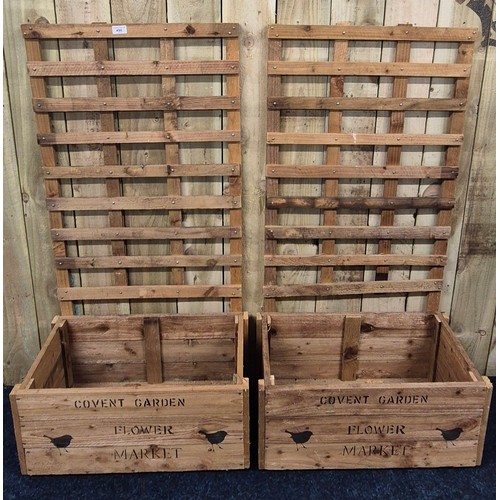 490 - A Pair of Coven & Garden Trellis Planters. 121.5x59cm.