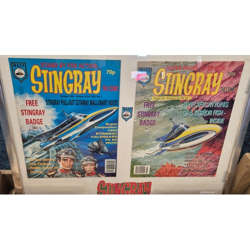 476 - A Large Collection of Thunderbird magazines together with two thunder bird themed pictures & A  coll... 