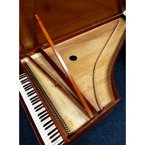 419 - A mid century Harpsichord with stand. Comes with a tuning key and KORG orchestral Tuner. 89x172x87cm... 