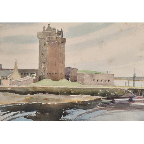 389 - A Portfolio of Artworks; Oil paintings Broughty Castle, Two N.Willis Highland scene paintings unfram... 