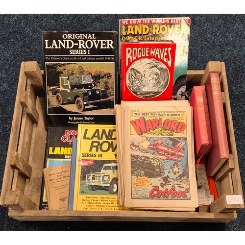 511 - A Crate of Vintage WARLORD Comics, vintage books & magazines; Recording Scotland edited Notes by Jam... 