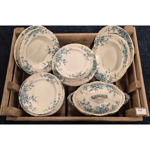 524 - A Crate of Victorian Losol ware 