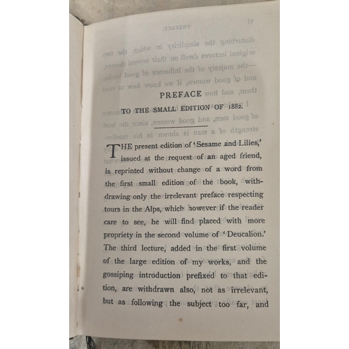 531 - A collection of Four antique books titled Sesame & Lilies Original Edition by George Allen, Robert B... 