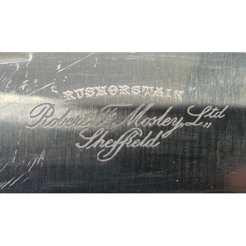 45 - Cased Three piece carver set- having antler handles and Sheffield silver collars. A Collection of si... 