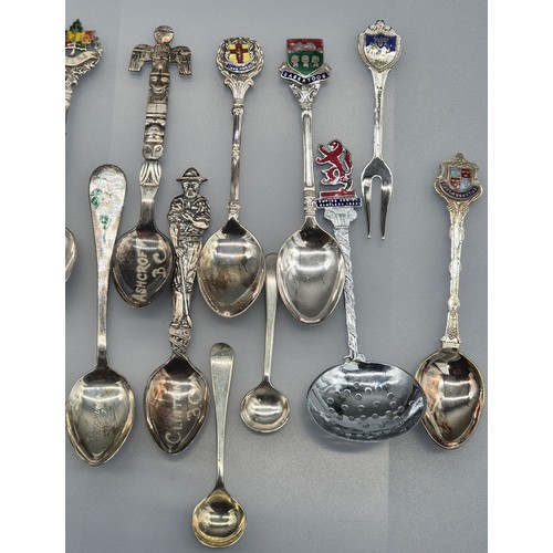 45 - Cased Three piece carver set- having antler handles and Sheffield silver collars. A Collection of si... 