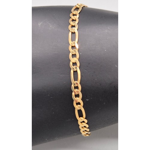 55 - 9ct yellow gold curb bracelet. 4.15grams. 18cm length.