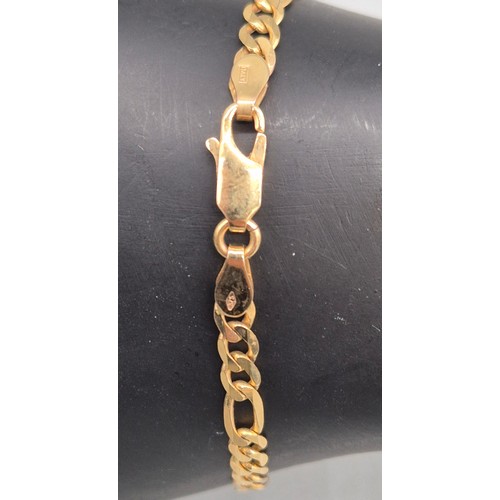 55 - 9ct yellow gold curb bracelet. 4.15grams. 18cm length.