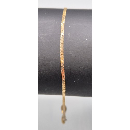 52 - Three various 9ct yellow gold bracelets. 5grams.