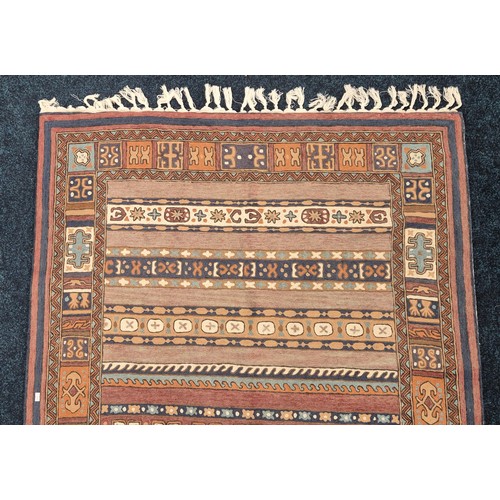 277 - Arabic hand knotted kilim rug. 181x121cm.