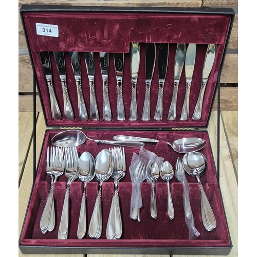 314 - A Vintage style  Canteen of cutlery.