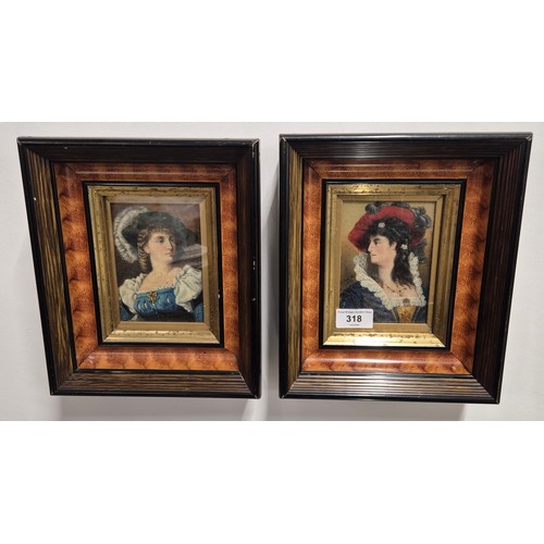 318 - Two 19th century oil paintings on canvas. 