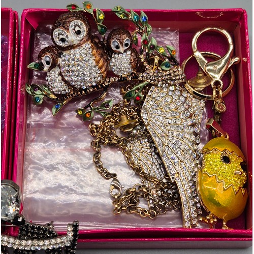 50A - A Selection of Butler & Wilson brooches and necklaces; Winged pendant and patching earrings. Chicken... 