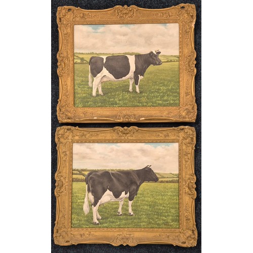 245A - M Weirs
Pair of oil paintings on canvas depicting prize bulls 