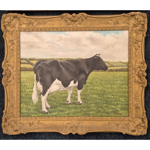 245A - M Weirs
Pair of oil paintings on canvas depicting prize bulls 