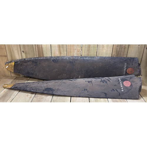 543 - Two WW2 spitfire propeller blades, R.A.10167/RTS is a Seafire 15 or 17 with Griffon 6 engine- spitfi... 