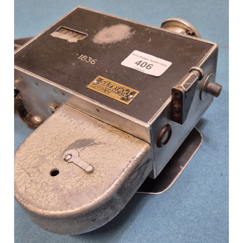 1950's Setright registers bus ticket machine with leather strap.