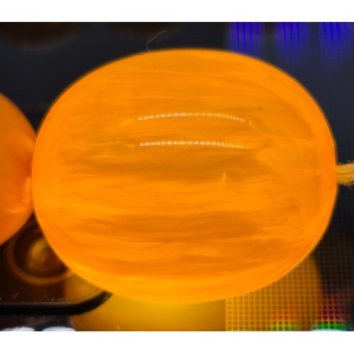 100 - Vintage Amber Egg Yolk Graduated Beads.