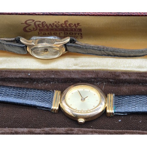 62 - A Tray of jewellery, watches and odds; Skagen Titanium watch, various pocket watch parts/ dials. Ima... 