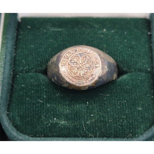 66 - Silver Celtic Football Club Ring & Pendant.