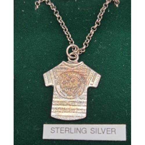 66 - Silver Celtic Football Club Ring & Pendant.