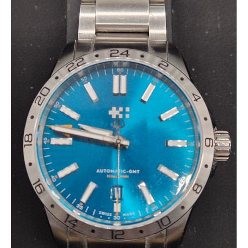 64 - Christopher Ward C63 Sealander GMT Wristwatch. 39mm Teal. Comes with owners handbook and box.